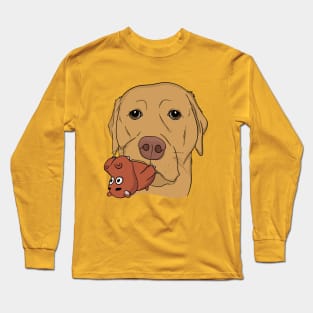 Playful Yellow Lab Long Sleeve T-Shirt